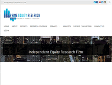 Tablet Screenshot of primeequityresearchllc.com